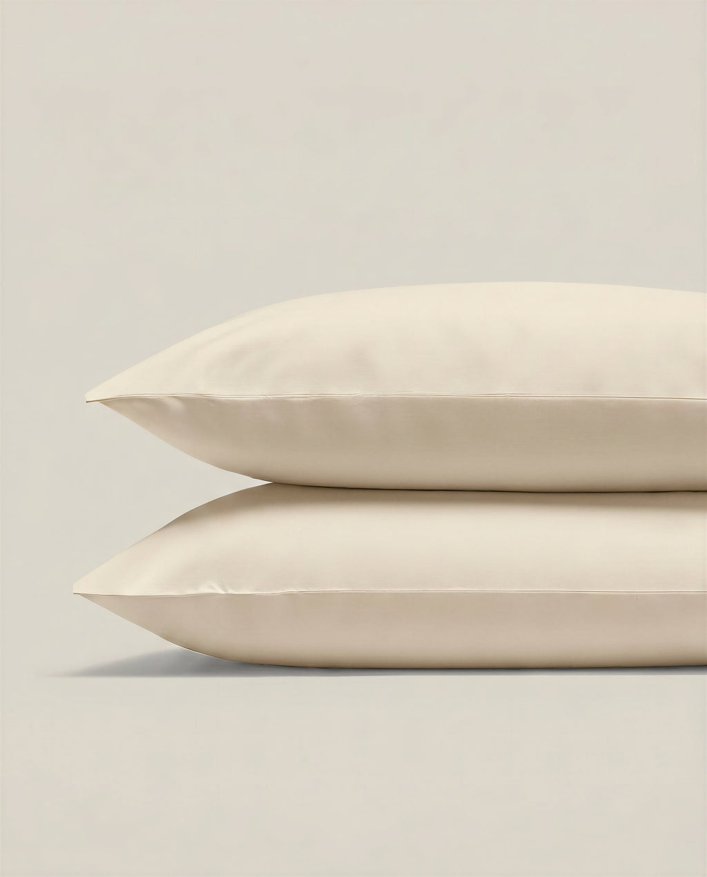 Parure de lit en percale de coton - Beige Ivoire